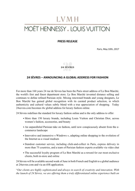 Press Release 24 Sèvres