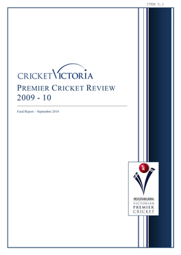 Premier Cricket Review 2009 - 10