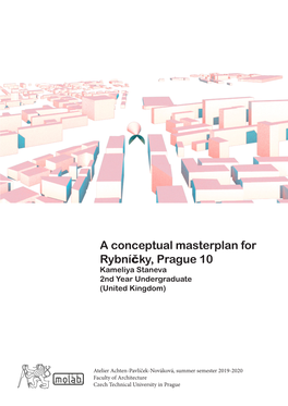 A Conceptual Masterplan for Rybníčky, Prague 10 Kameliya Staneva 2Nd Year Undergraduate (United Kingdom)
