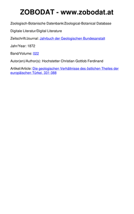 Jahrbuch Der Kais. Kn. Geologischen Reichs-Anstalt