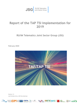 Report of the TAP TSI Implementation for 2019