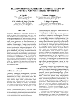 Tracking Melodic Patterns in Flamenco Singing by Analyzing Polyphonic Music Recordings