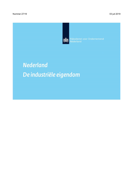 Nederland De Industriële Eigendom Nummer 27/19