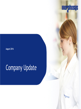 Company Update Safe Harbor