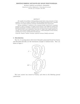 Distinguishing Mutants by Knot Polynomials 1