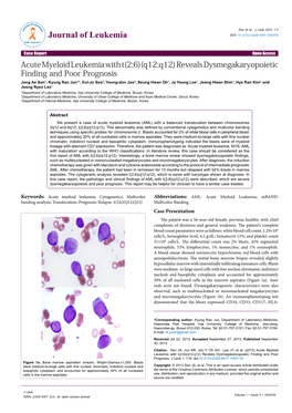 Acute Myeloid Leukemia with T(2;6)