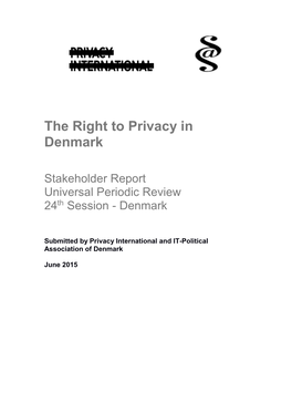 The Right to Privacy in Denmark