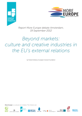 Culture and Creative Industries in the EU's External Relations