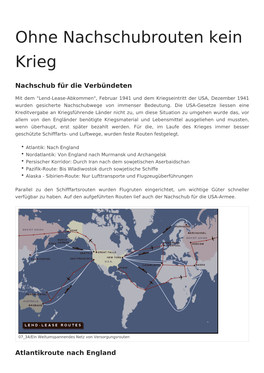 Ohne Nachschubrouten Kein Krieg