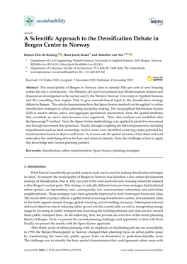 A Scientific Approach to the Densification Debate in Bergen