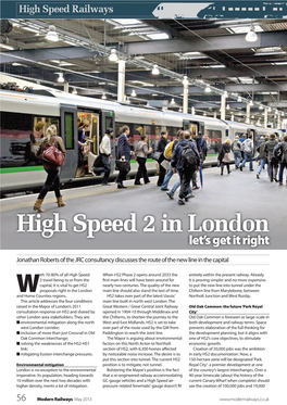 High Speed 2 in London: Let's Get It Right