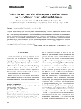 Oculocardiac Reflex in an Adult with a Trapdoor Orbital Floor Fracture: Case Report, Literature Review, and Differential Diagnosis