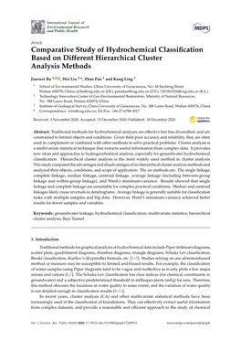 Comparative Study of Hydrochemical Classification Based on Different