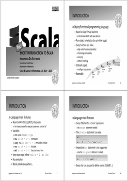 Short Introduction to Scala