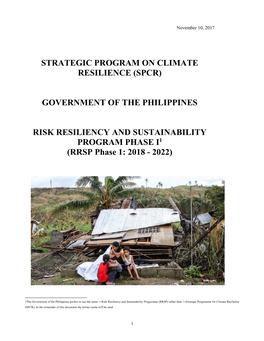 Strategic Program on Climate Resilience (Spcr)