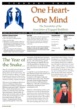 One Heart- One Mind the Newsletter of the Association of Engaged Buddhists