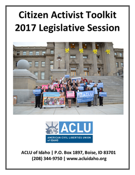 Citizen Activist Toolkit 2017 Legislative Session