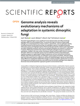 Genome Analysis Reveals Evolutionary Mechanisms of Adaptation In