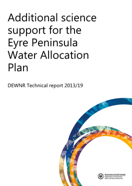 Additional Science Support for the Eyre Peninsula Water Allocation Plan