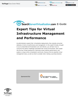 Expert Tips for Virtual Infrastructure Management and Performance