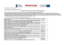 Oznaczenie Sprawy: CG-R-IV.ZP.U.272.73.2019.MK INFORMACJA Z OTWARCIA OFERT Z DNIA 15 PAŹDZIERNIKA 2019 R