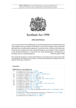 Scotland Act 1998