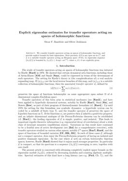 Explicit Eigenvalue Estimates for Transfer Operators Acting on Spaces of Holomorphic Functions