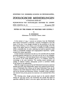 Zoologische Mededelingen