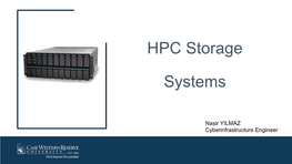 HPC Storage Systems