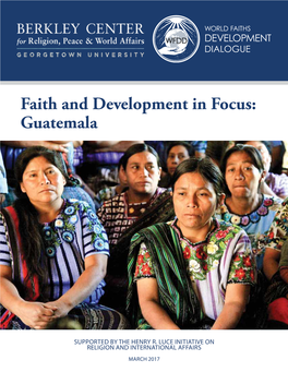 Faith and Development in Focus: Guatemala