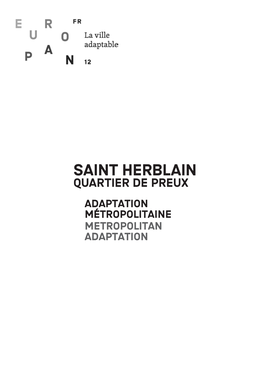SAINT HERBLAIN Quartier De Preux Adaptation Métropolitaine Metropolitan Adaptation 2