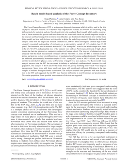 Rasch Model Based Analysis of the Force Concept Inventory