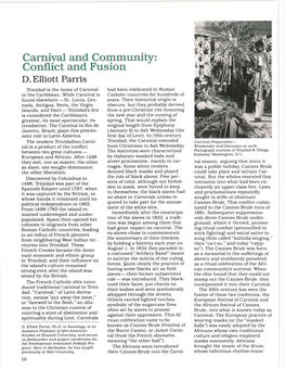 Carnival and Community: Conflict and Fusion D