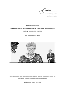 How Eleanor Roosevelt Presented Her Views on the United Nations and Its Challenge In