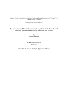 Analyzing the Implications of the Vietnam War on Sino-Soviet Relations