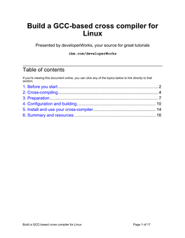 Build a GCC-Based Cross Compiler for Linux