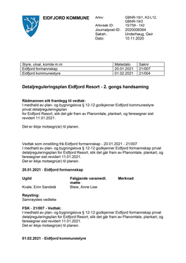 Detaljreguleringsplan Eidfjord Resort - 2