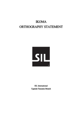 Ikoma Orthography Statement