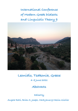 Leonidio, Tsakonia, Greece 4–5 June 2021