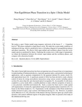 Non-Equilibrium Phase Transition in a Spin-1 Dicke Model