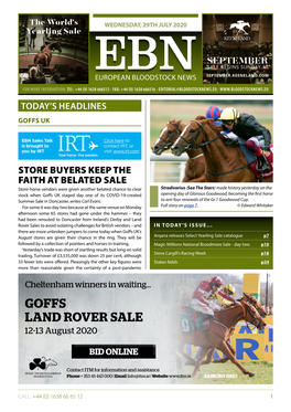 GOFFS LAND ROVER SALE 12-13 August 2020