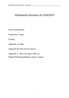 Information Brochure for Hefe2019