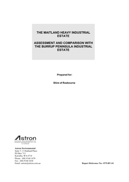 The Maitland Heavy Industrial Estate 2002