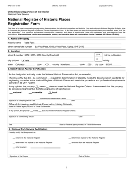 National Register of Historic Places Registration Form