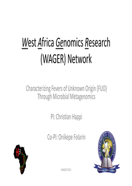 West Africa Genomics Research