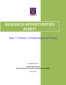 Volume 2: Prizes and Scholarships