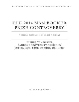 The 2014 Man Booker Prize Controversy