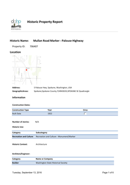 Historic Property Report