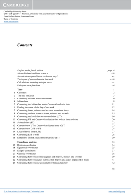 Table of Contents More Information