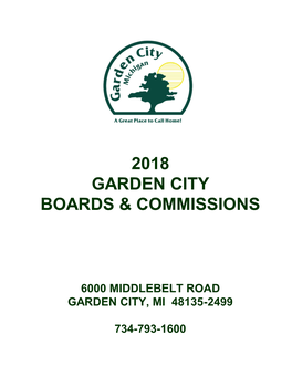 2018 Garden City Boards & Commissions